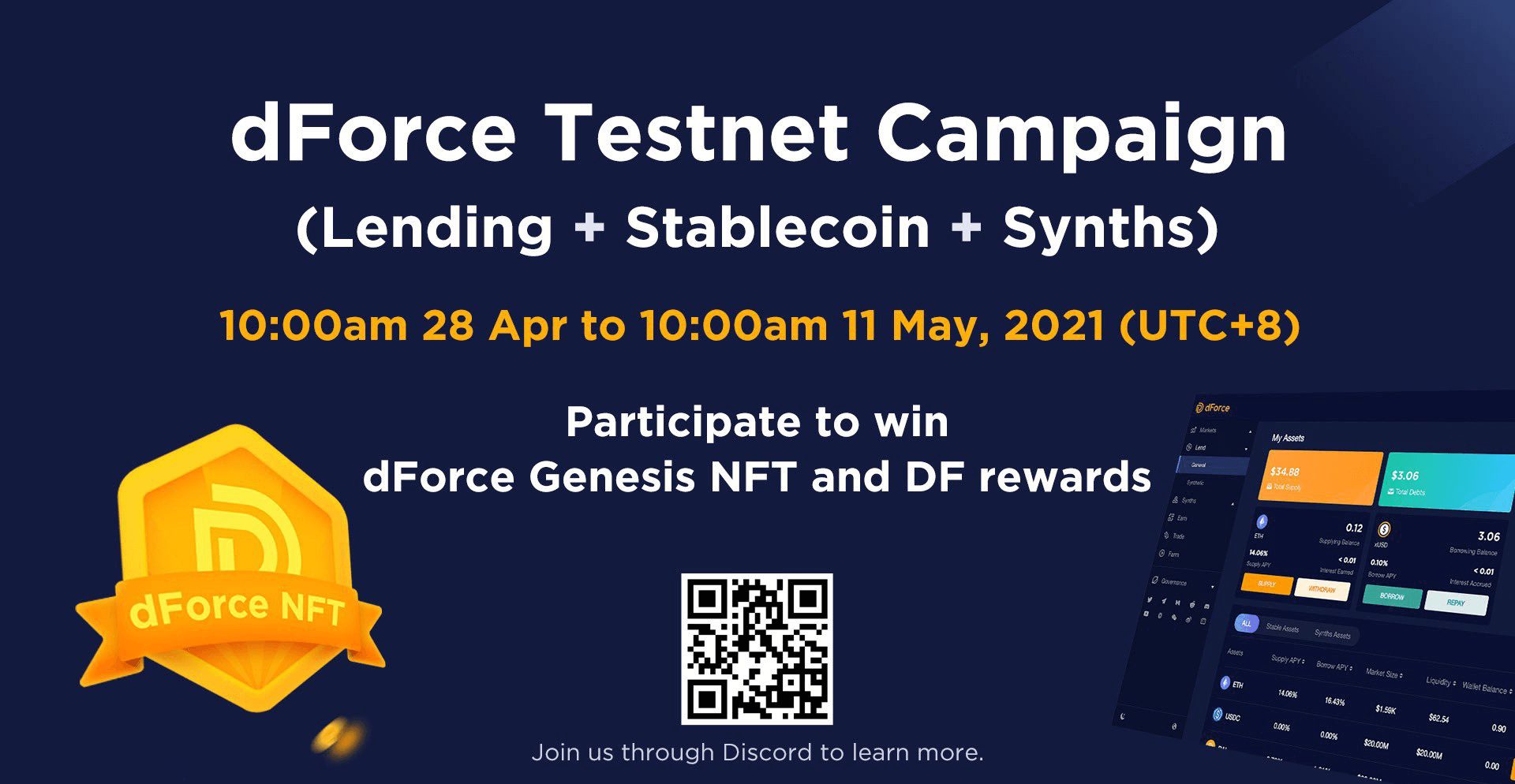 dForce Testnet Campaign