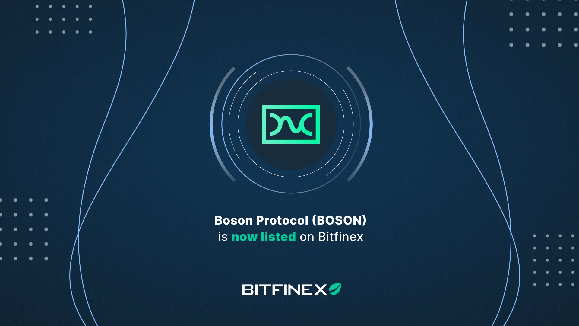 Boson Protocol Token $BOSON is now listed on Bitfinex ...