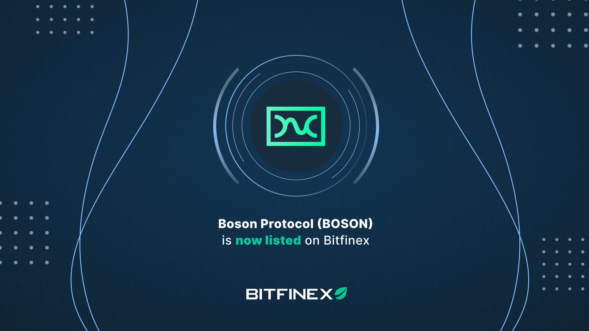 Boson Protocol Token $BOSON is now listed on Bitfinex ...