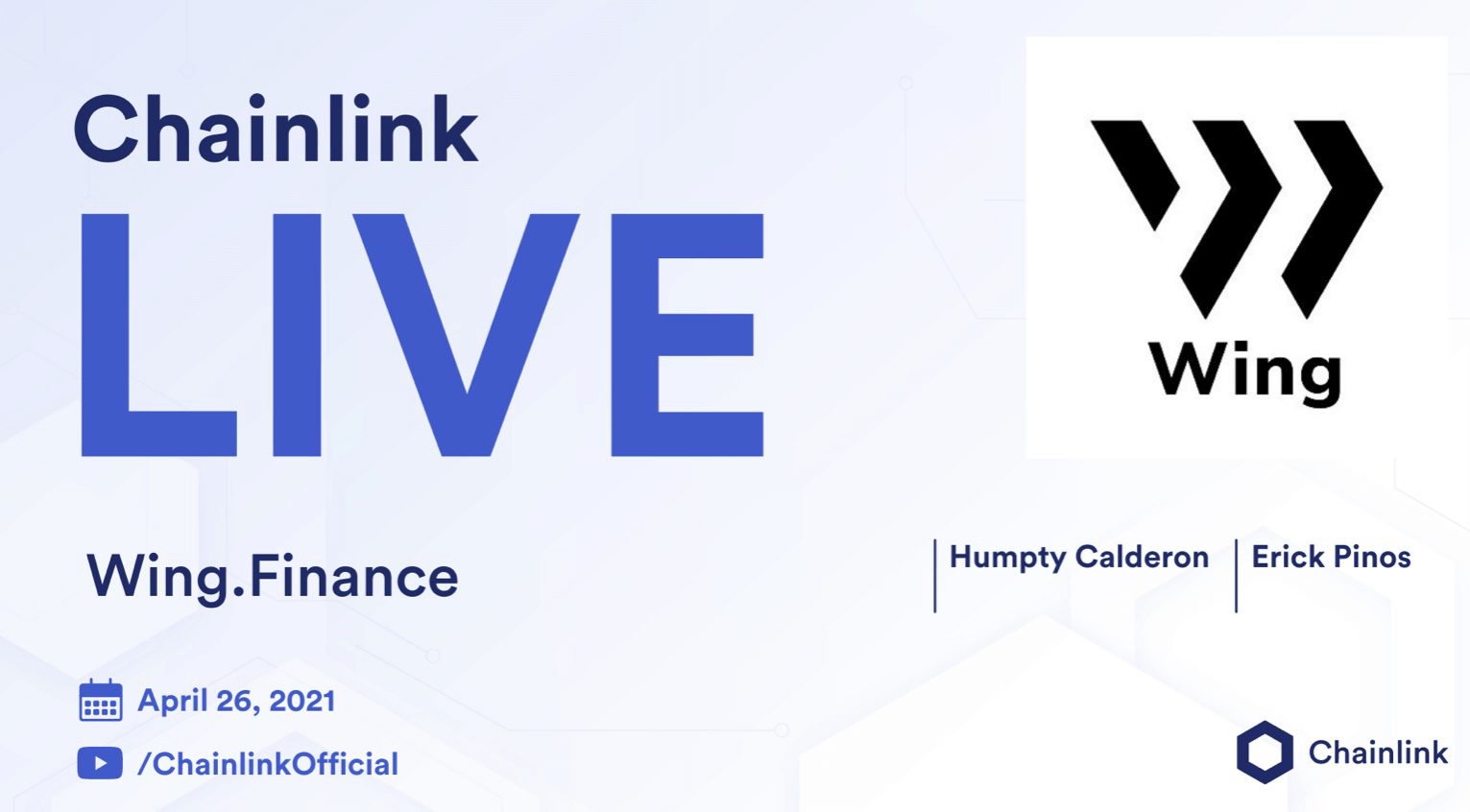Chainlink Live Q&A with Wing Finance