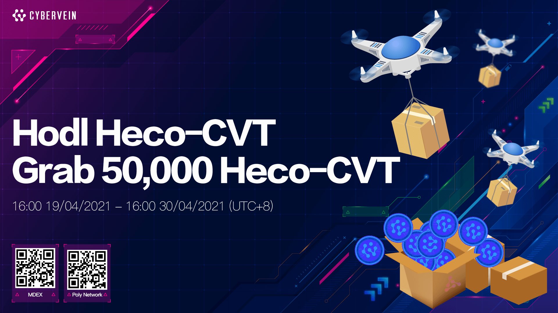 CyberVein Heco-CVT Airdrop