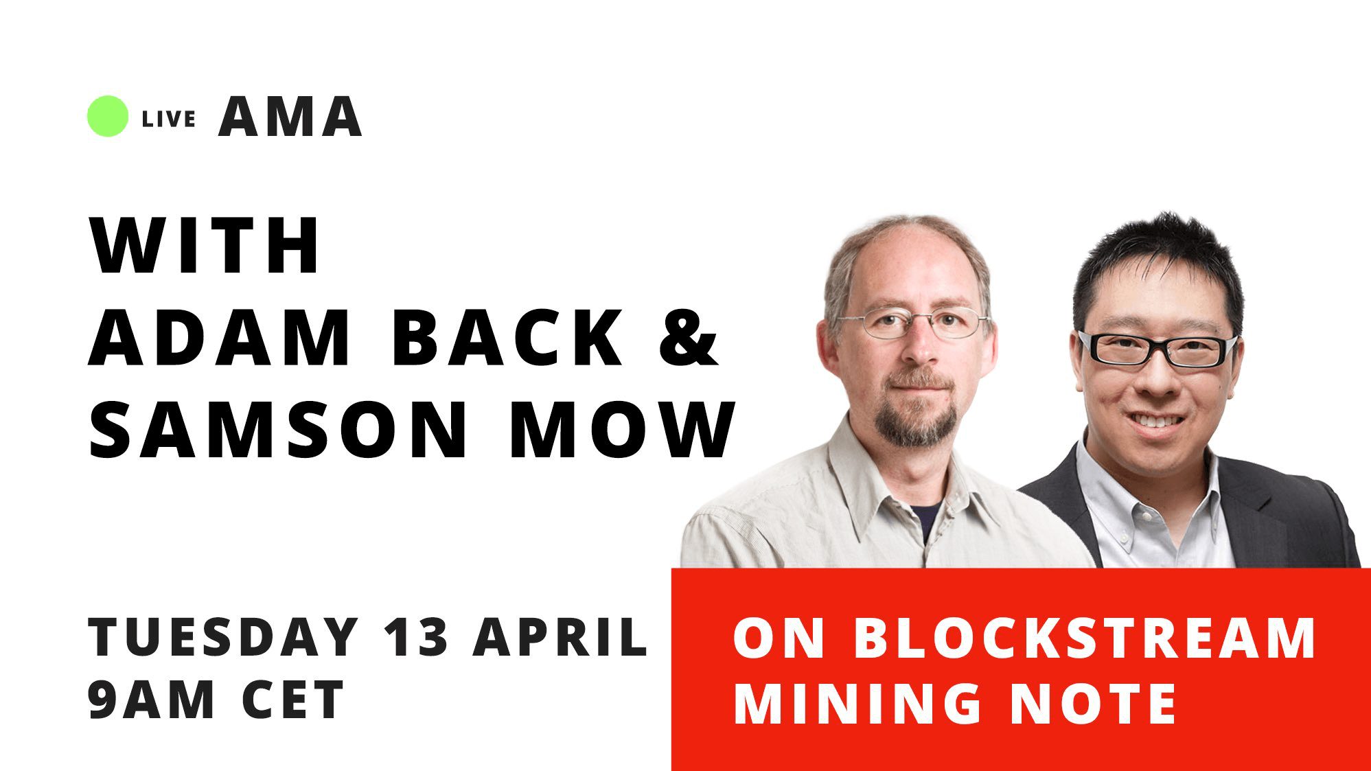 Blockstream Mining Note AMA
