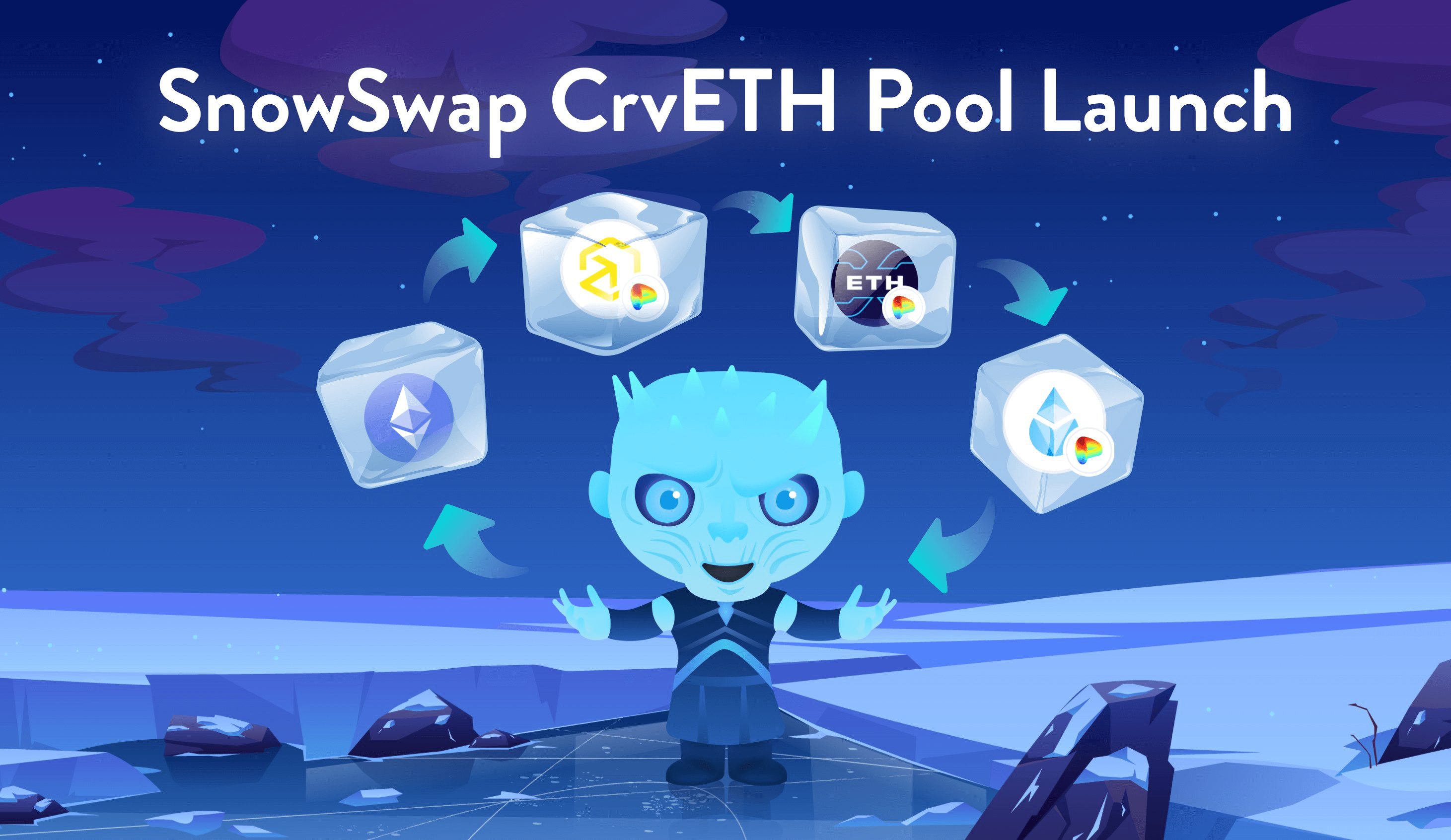SnowSwap CrvETH Pool Launch
