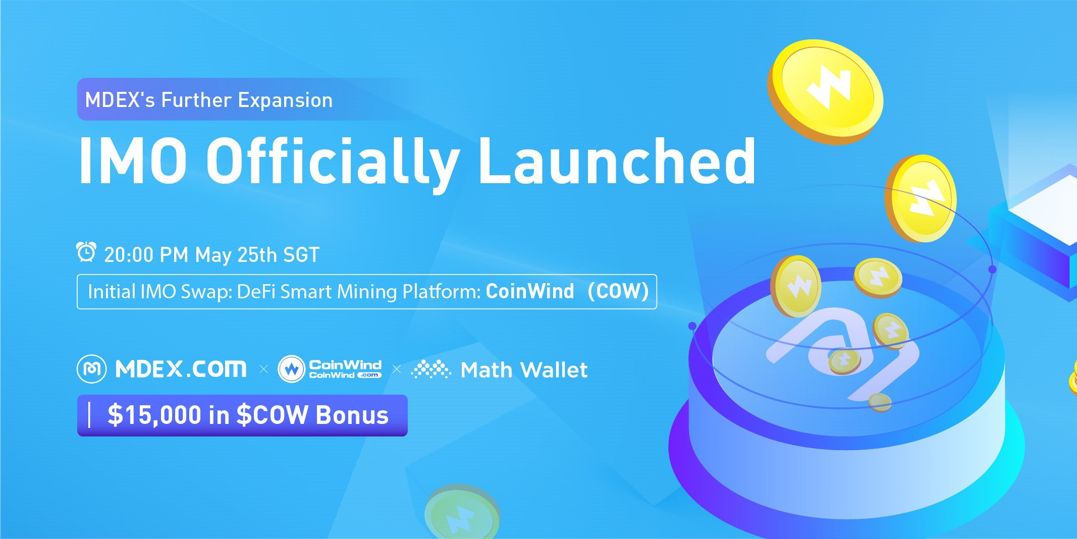 CoinWind, MATH Wallet & MDEX Ongoing $15,000 worth of ...