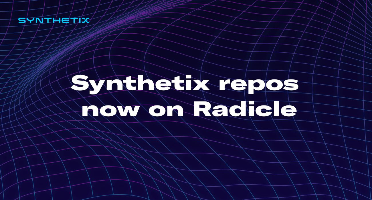 Synthetix Repos Now on Radicle