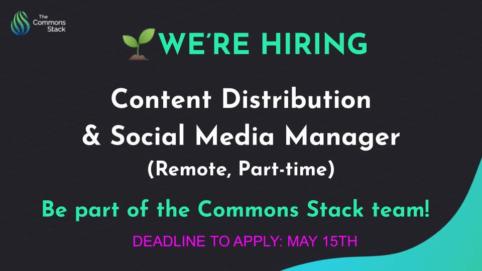The Commons Stack Is Hiring