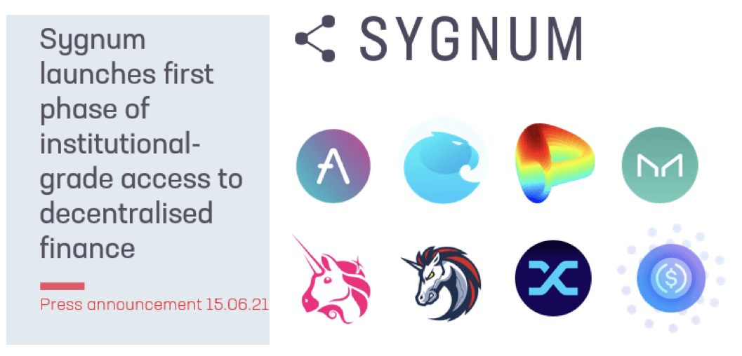 Sygnum First Phase of Institutional-Grade Access to DeFi