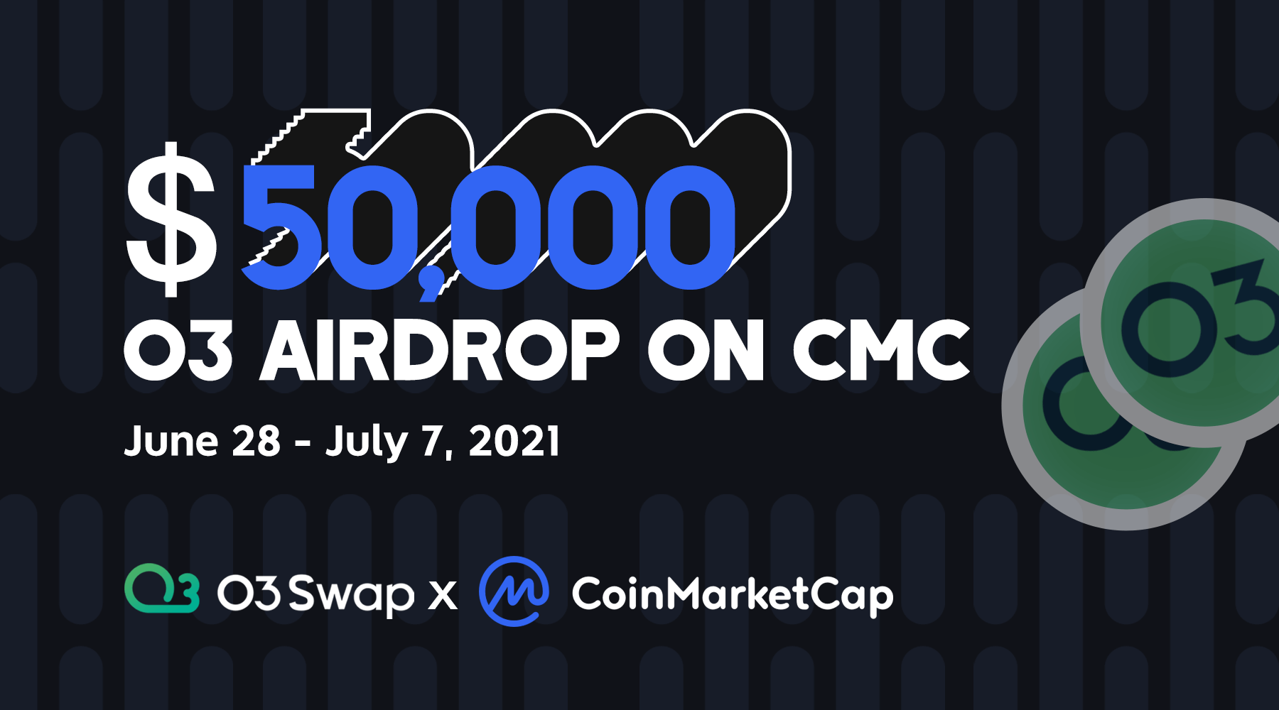 CoinMarketCap Airdrop by O3 Swap