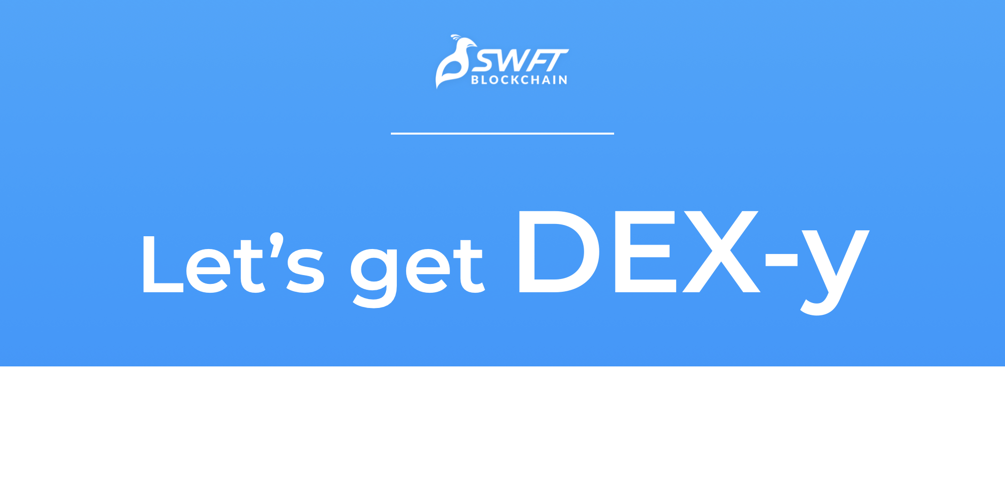 SWFT Blockchain DEX aggregator Launch