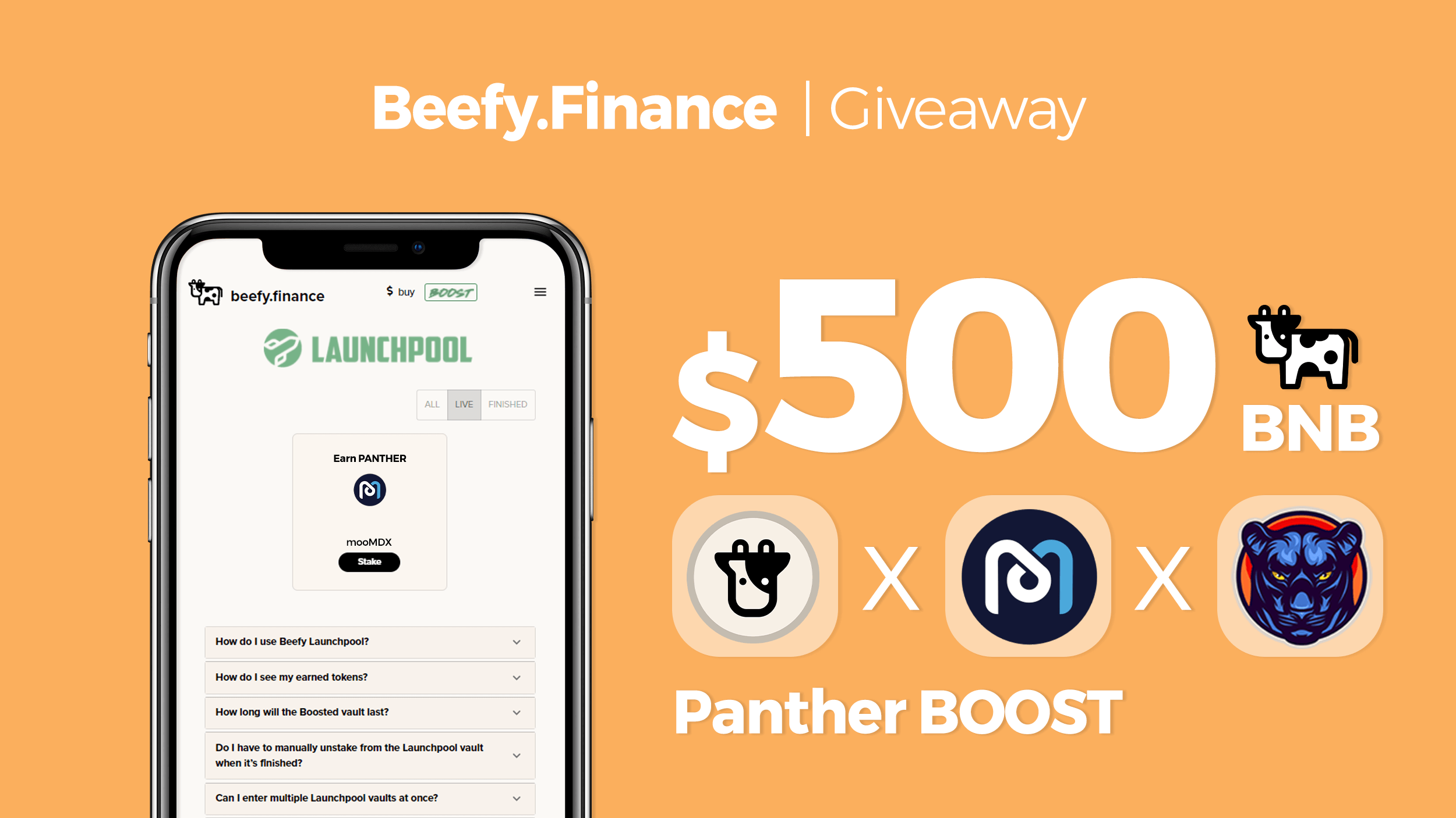 Beefy Launchpool BNB Giveaway