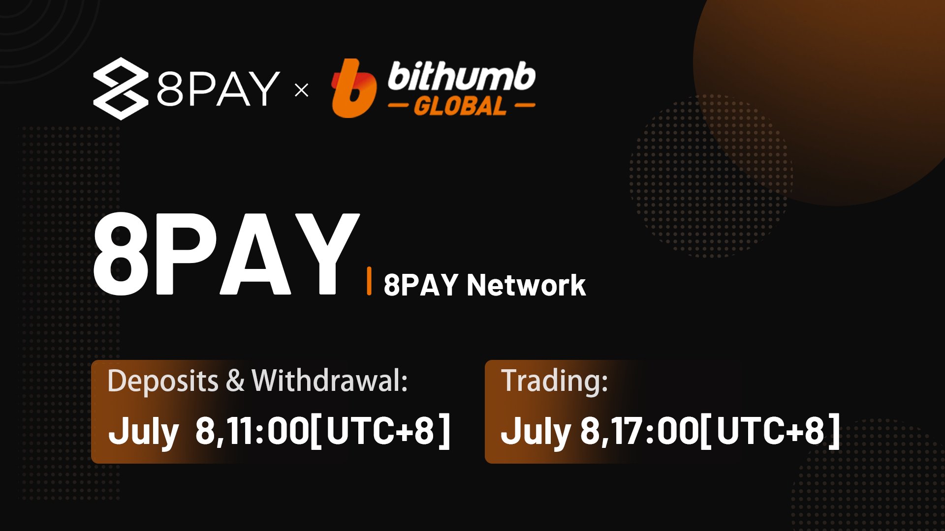 Bithumb Listed 8Pay Network to their Platform - Smart ...