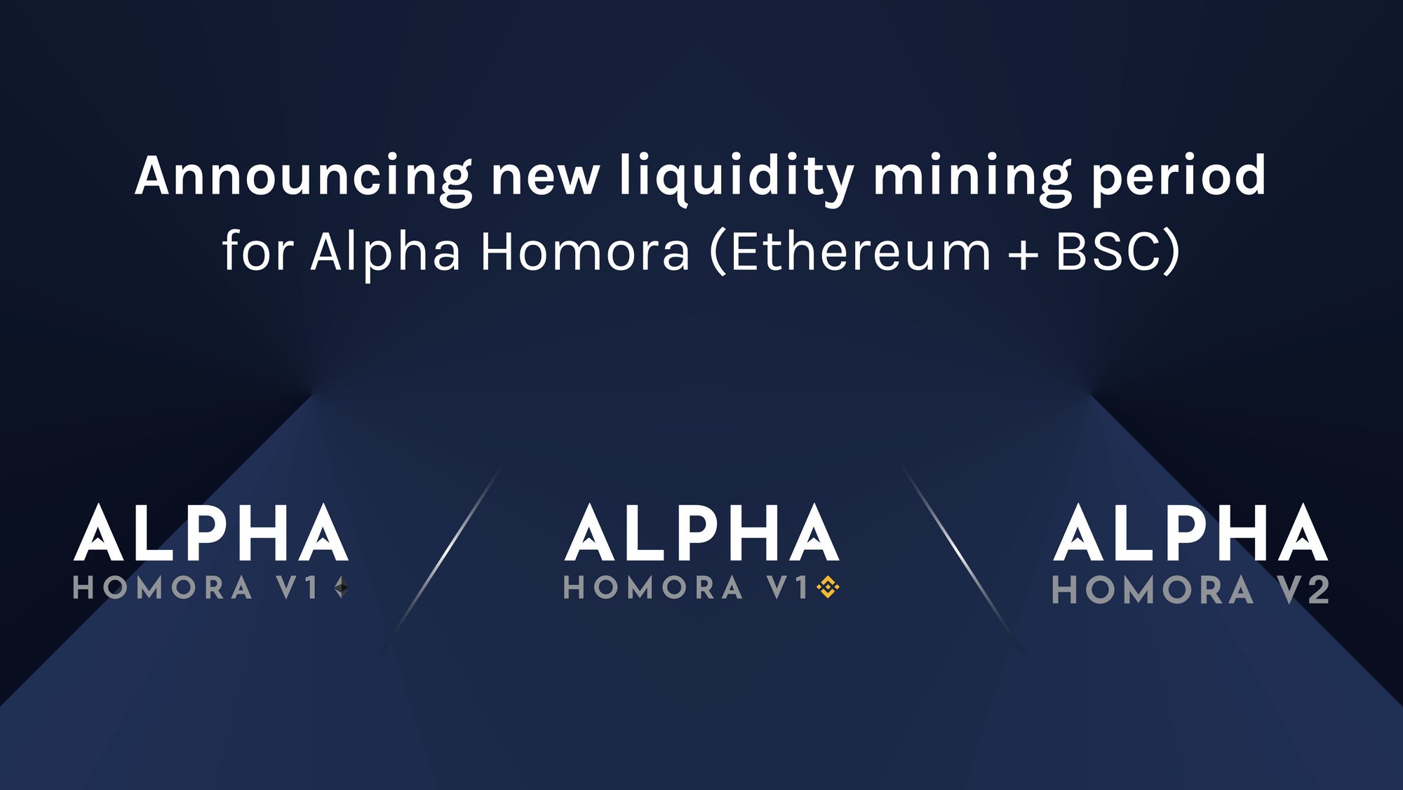 New Liquidity Mining Period for Alpha Homora V1 and V2