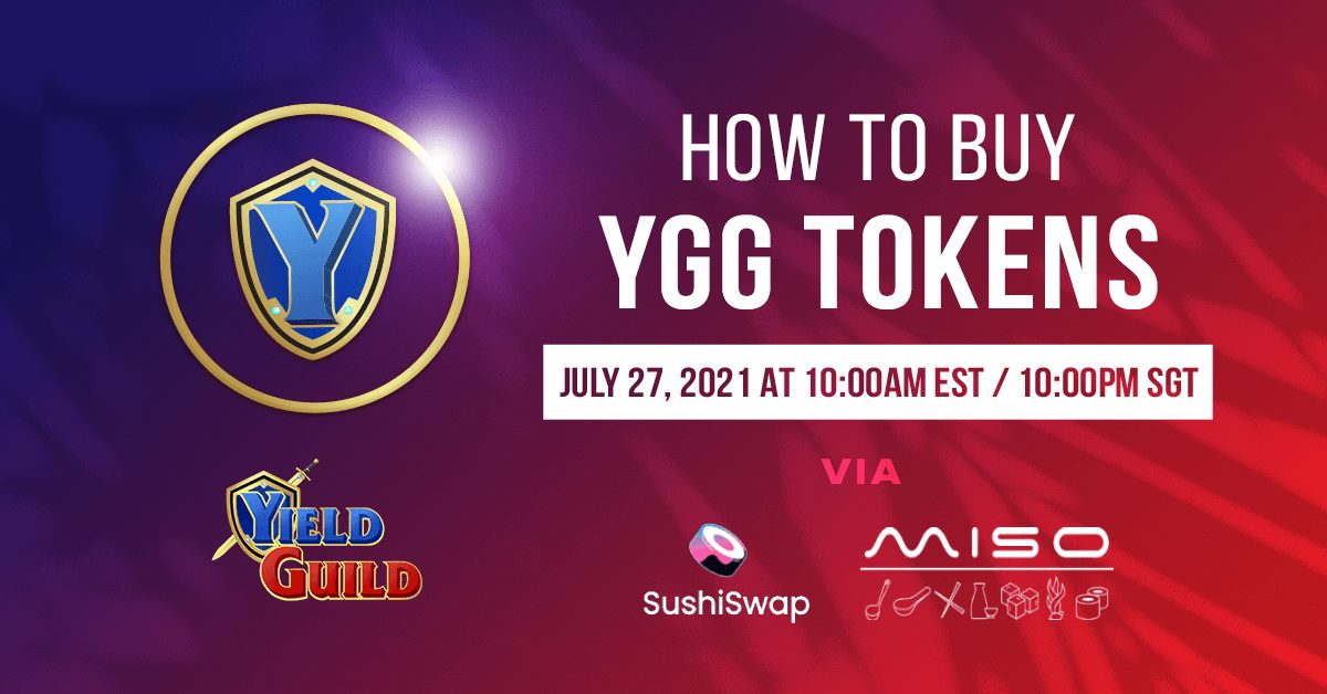 Yield Guild Games Token Sale on SushiSwap