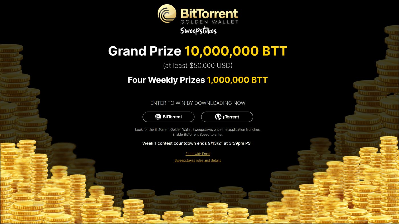 Golden Wallet Sweepstakes by BitTorrent