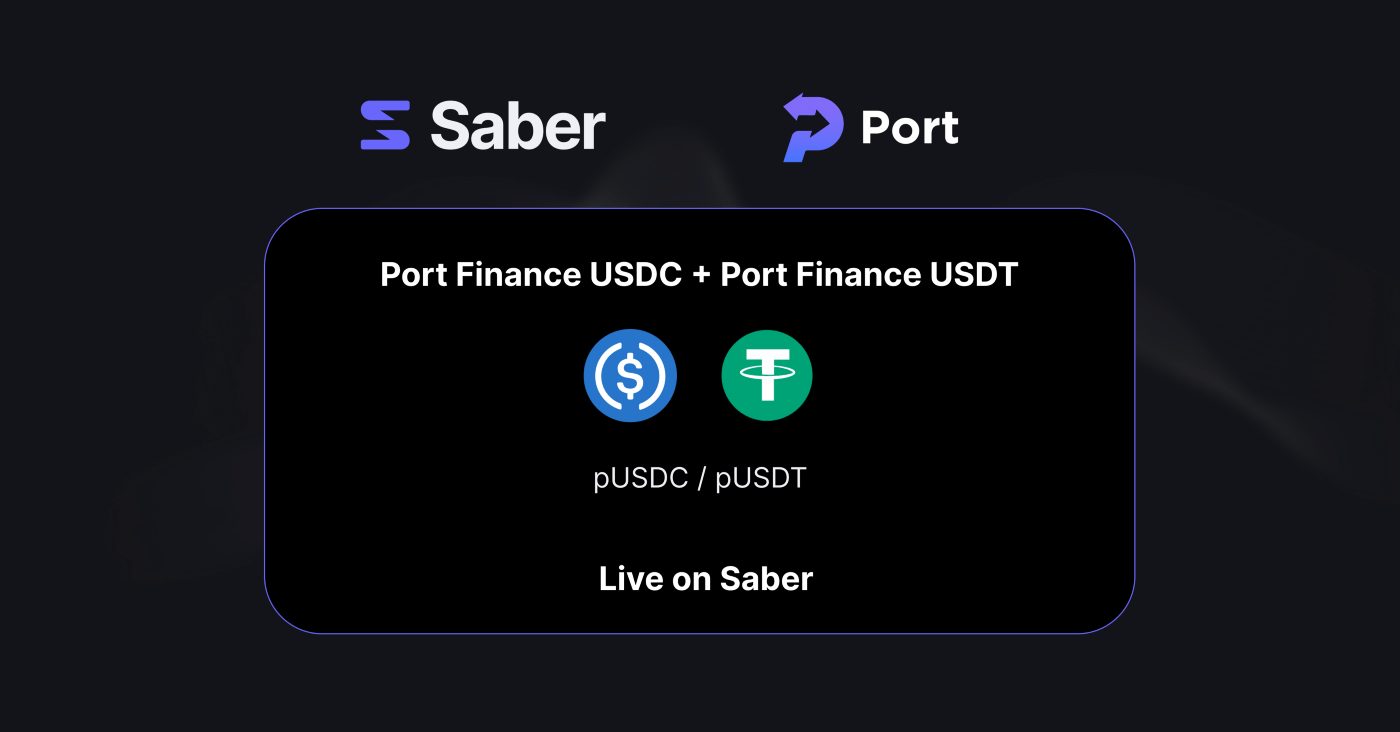 Saber pUSDT / pUSDC Pool with Port Finance