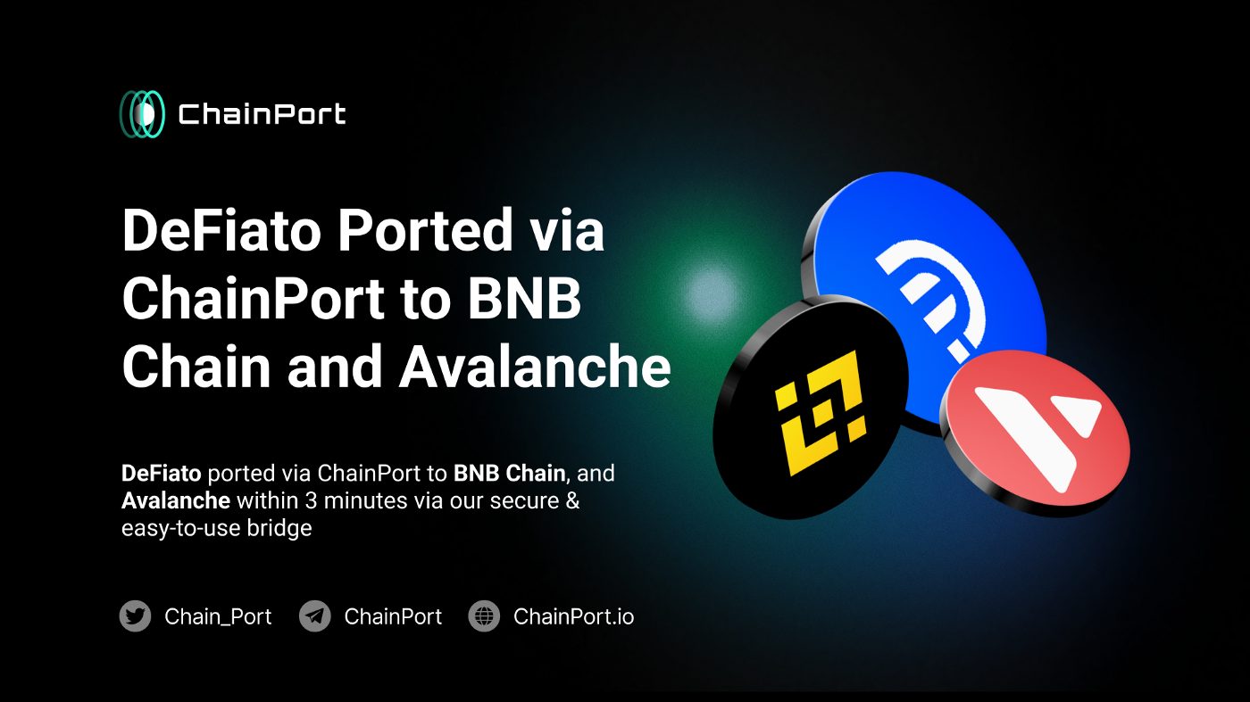DeFiato is using ChainPort to port to BNB Chain 