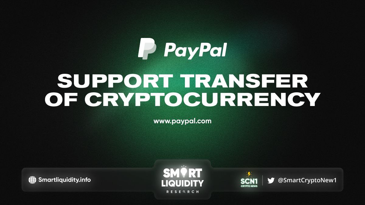 Paypal support cryptocurrency transfer