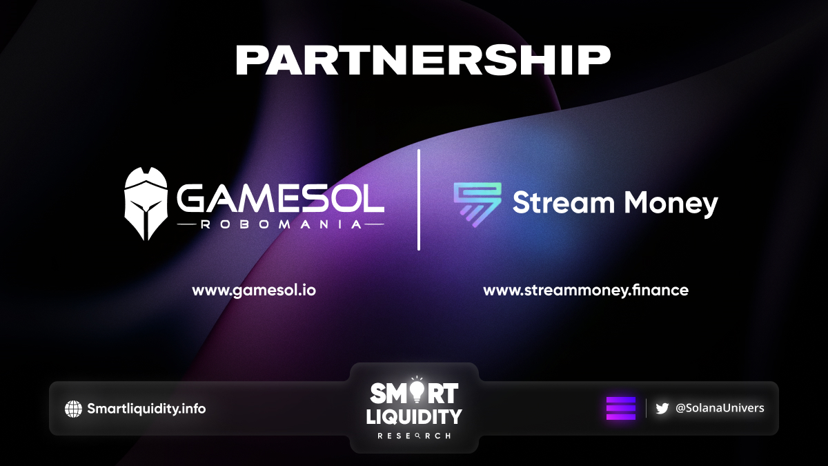 GameSol Strategic Partnership with Stream Money