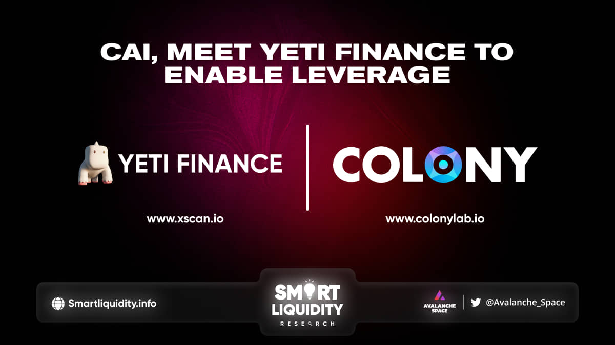 Colony official Partnership with Yeti Finance