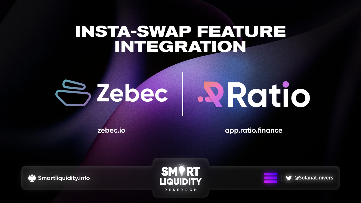 Zebec and Ratio Finance Insta-Swap Integration