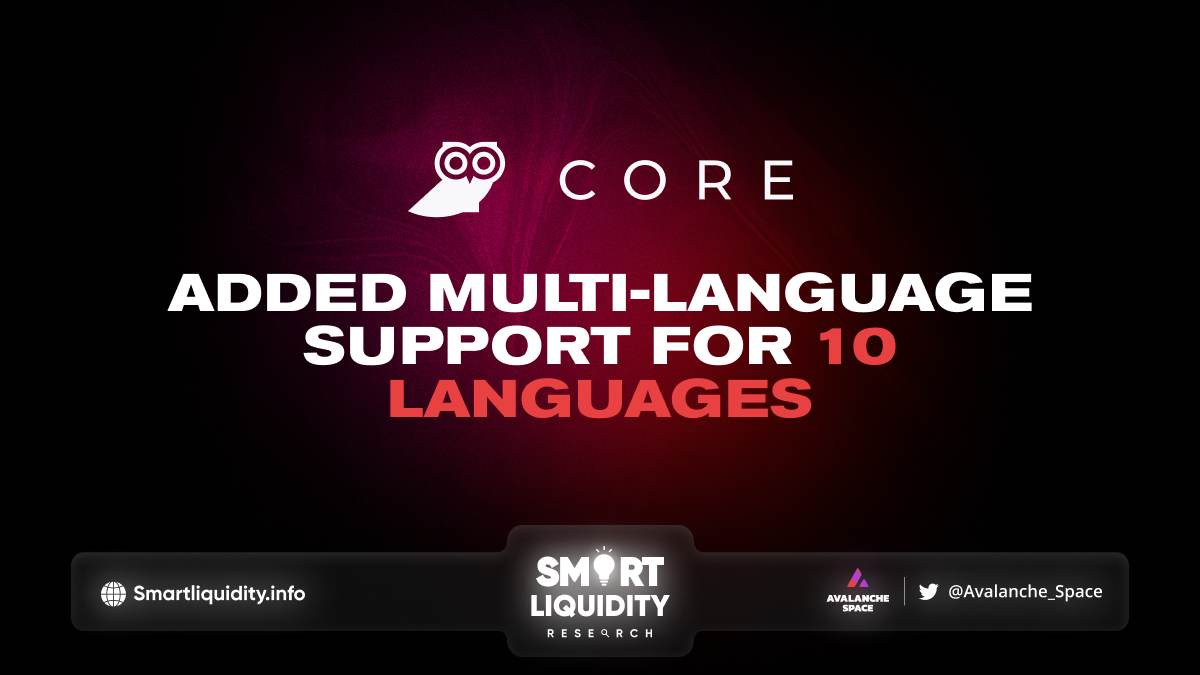 Core Now Available in 10 Languages