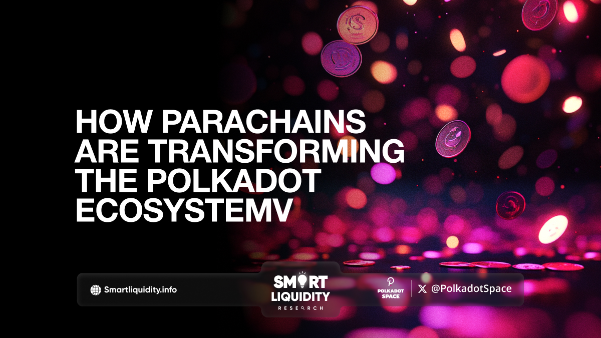 Illustration of Polkadot parachains enabling blockchain scalability and innovation