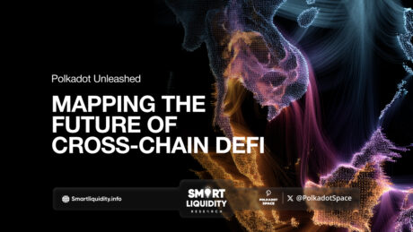 Illustration of Polkadot blockchain connecting multiple networks to enable cross-chain DeFi interoperability