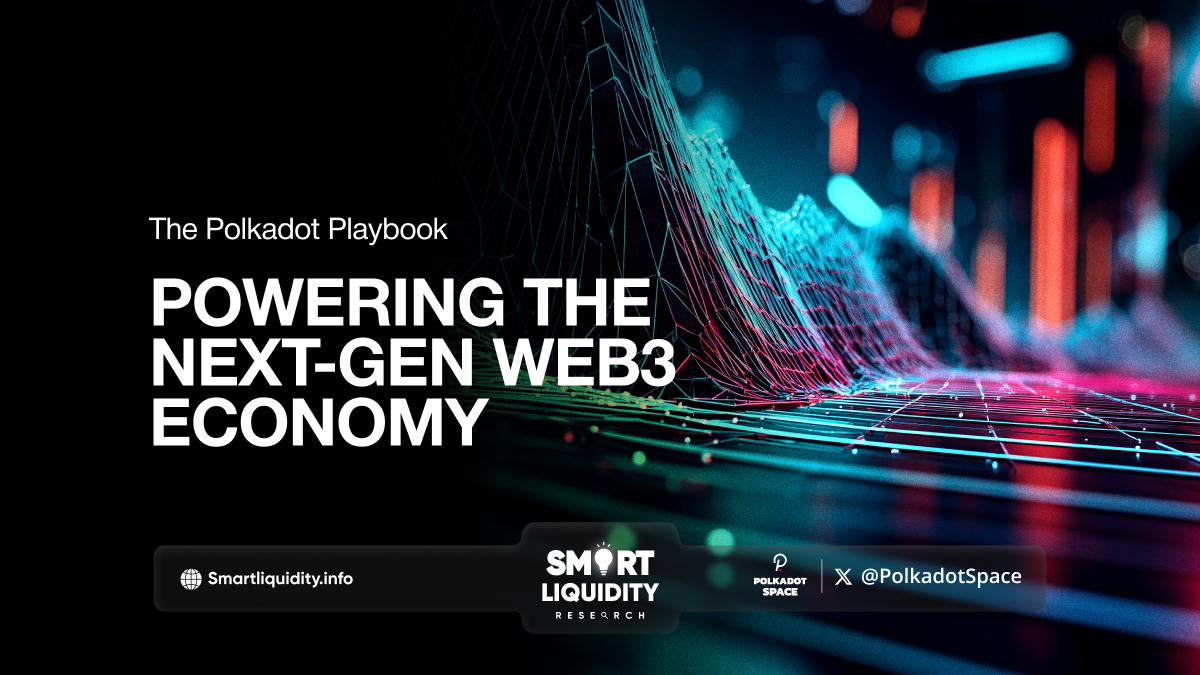 Illustration of interconnected blockchain networks symbolizing Polkadot’s multichain ecosystem powering the Web3 economy